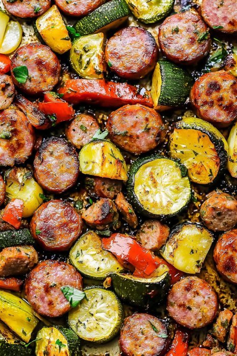 Sheet Pan Sausage and Veggies