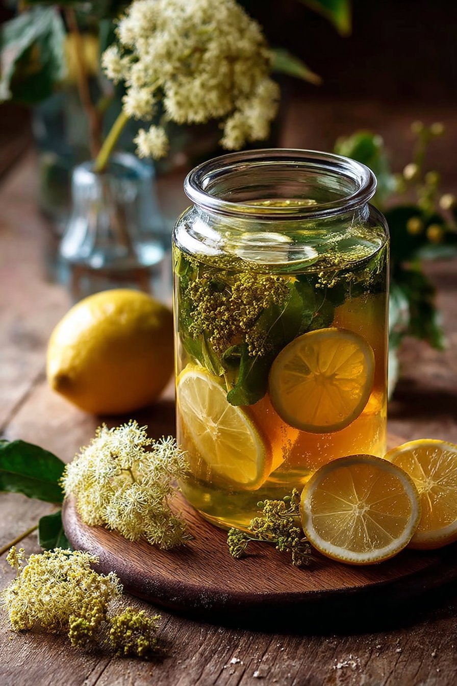 Sirop de fleurs de sureau au citron