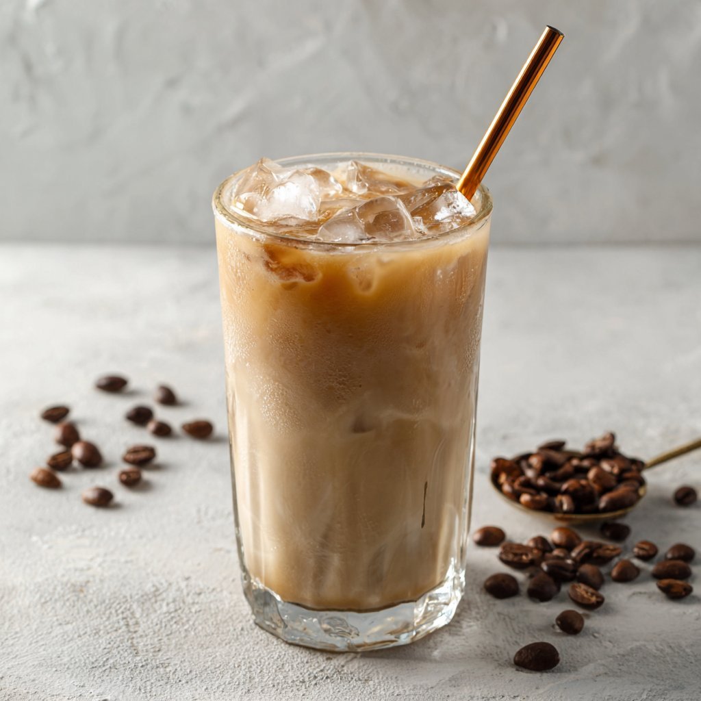 homemade Refreshing iced latte