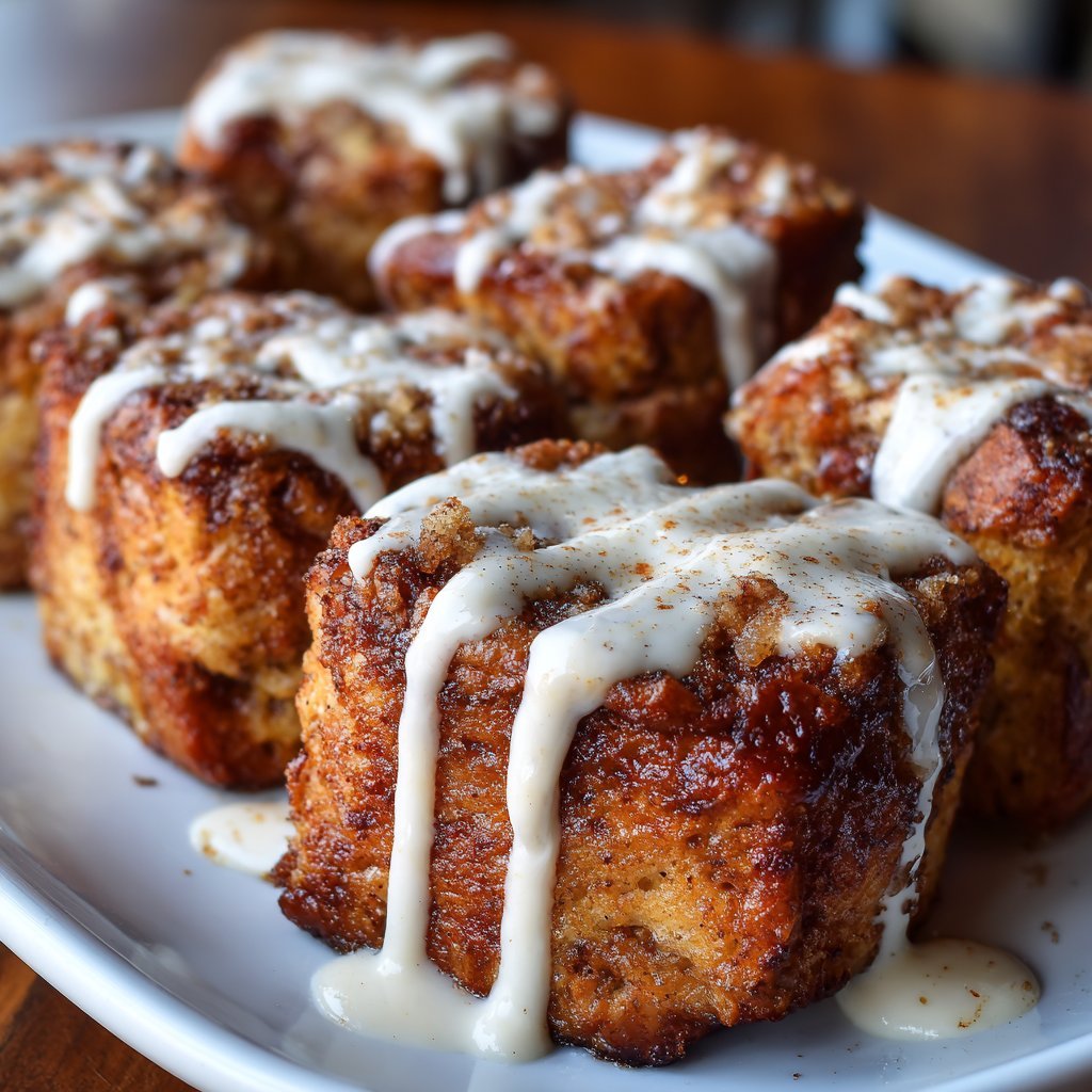 Cinnamon Roll French Toast bites