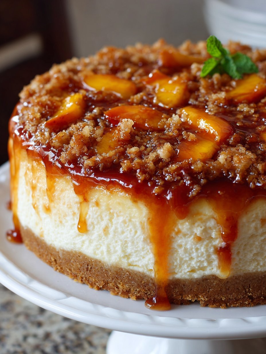 Peach Cobbler Cheesecake