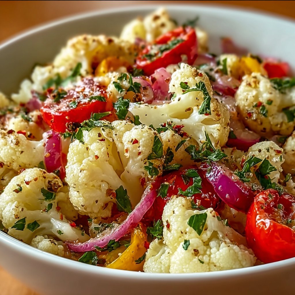 Sicilian Cauliflower Salad Dish