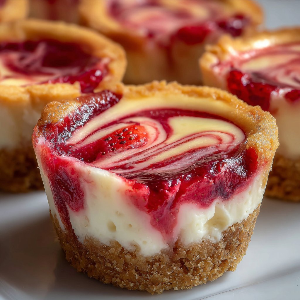 Strawberry Swirl Cheesecake Cookie Cups