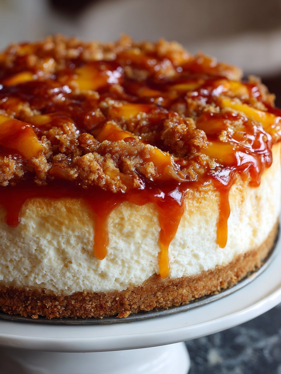 Peach Cobbler Cheesecake