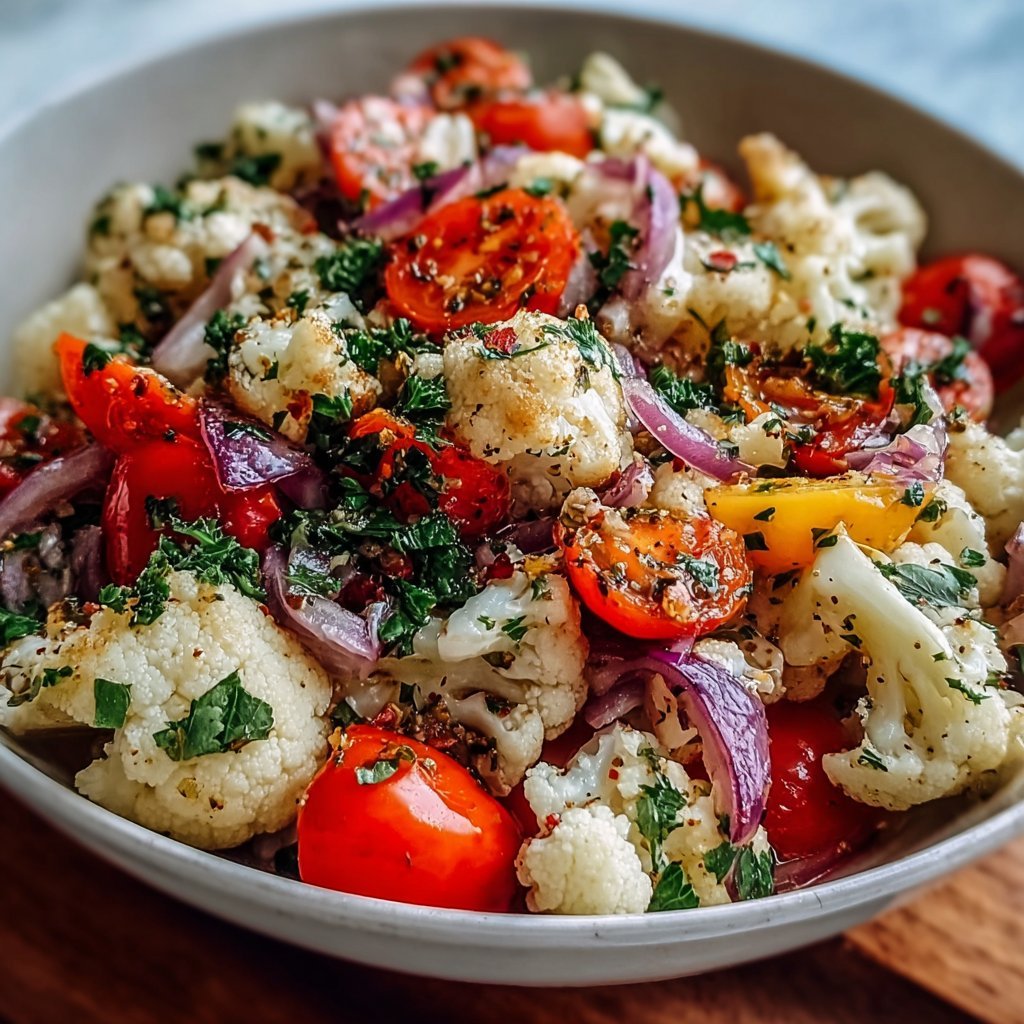 Sicilian Cauliflower Salad Dish