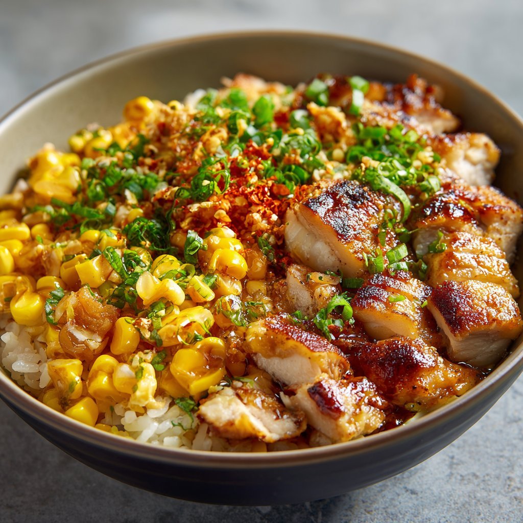 Street Corn Chicken Rice Bowl