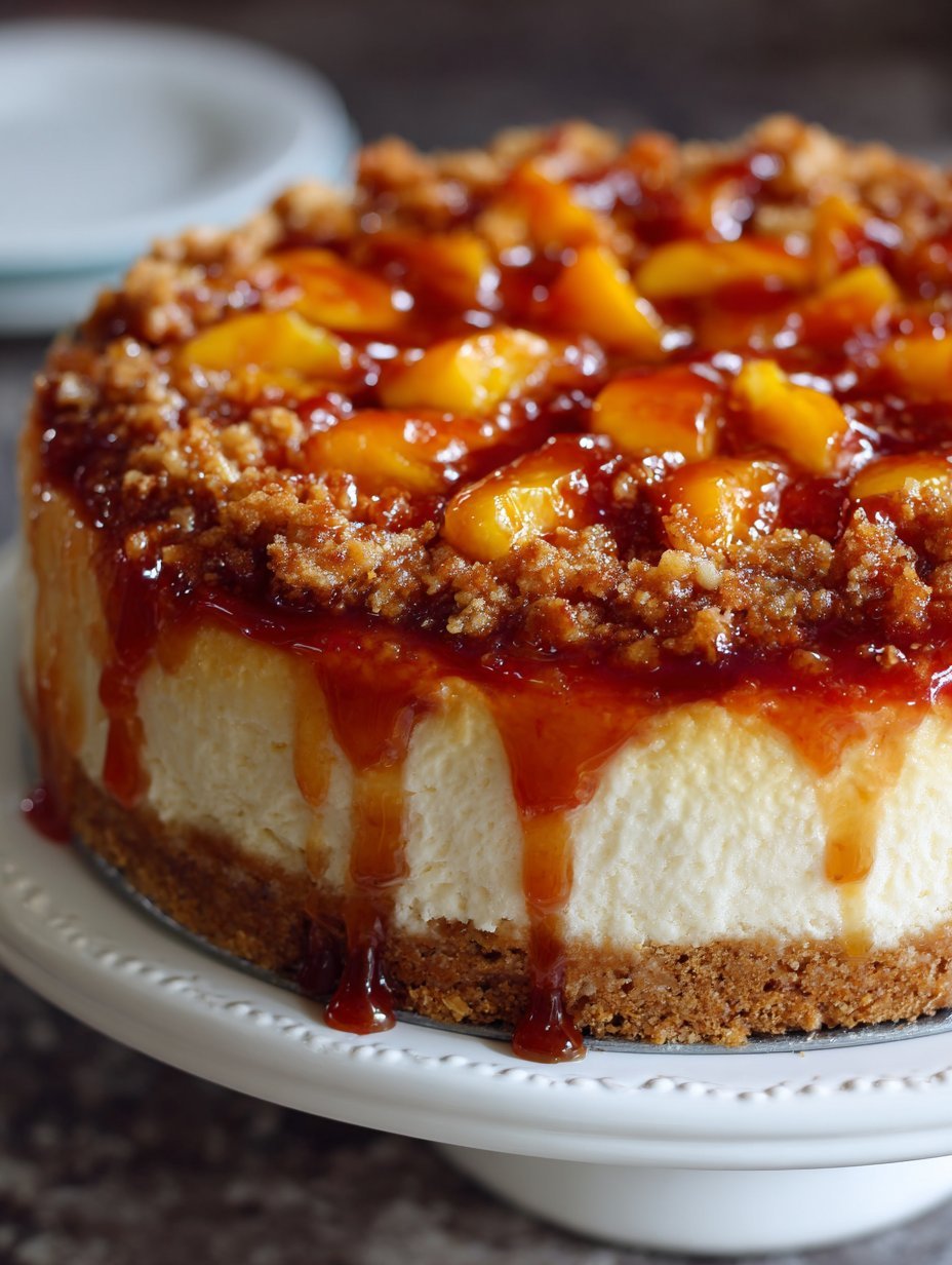 Peach Cobbler Cheesecake