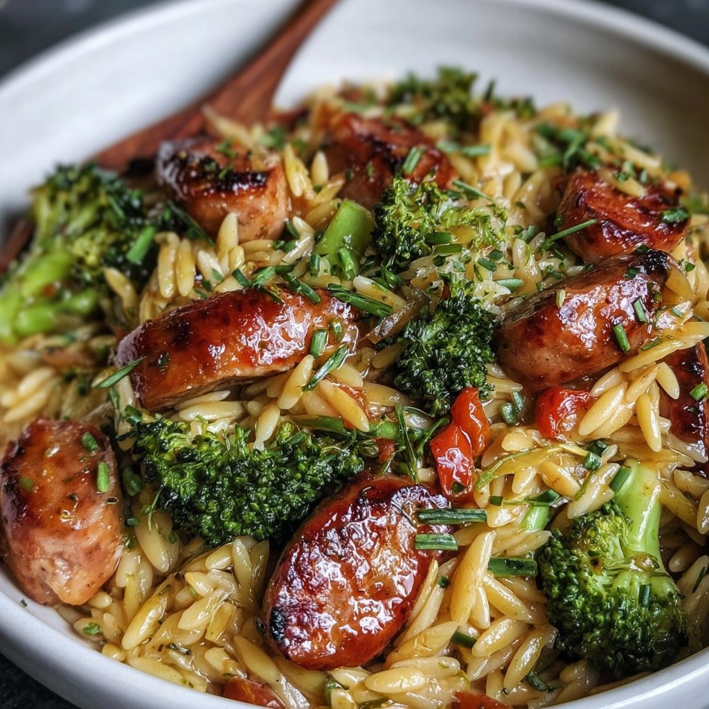 Chicken Sausage Broccoli Orzo