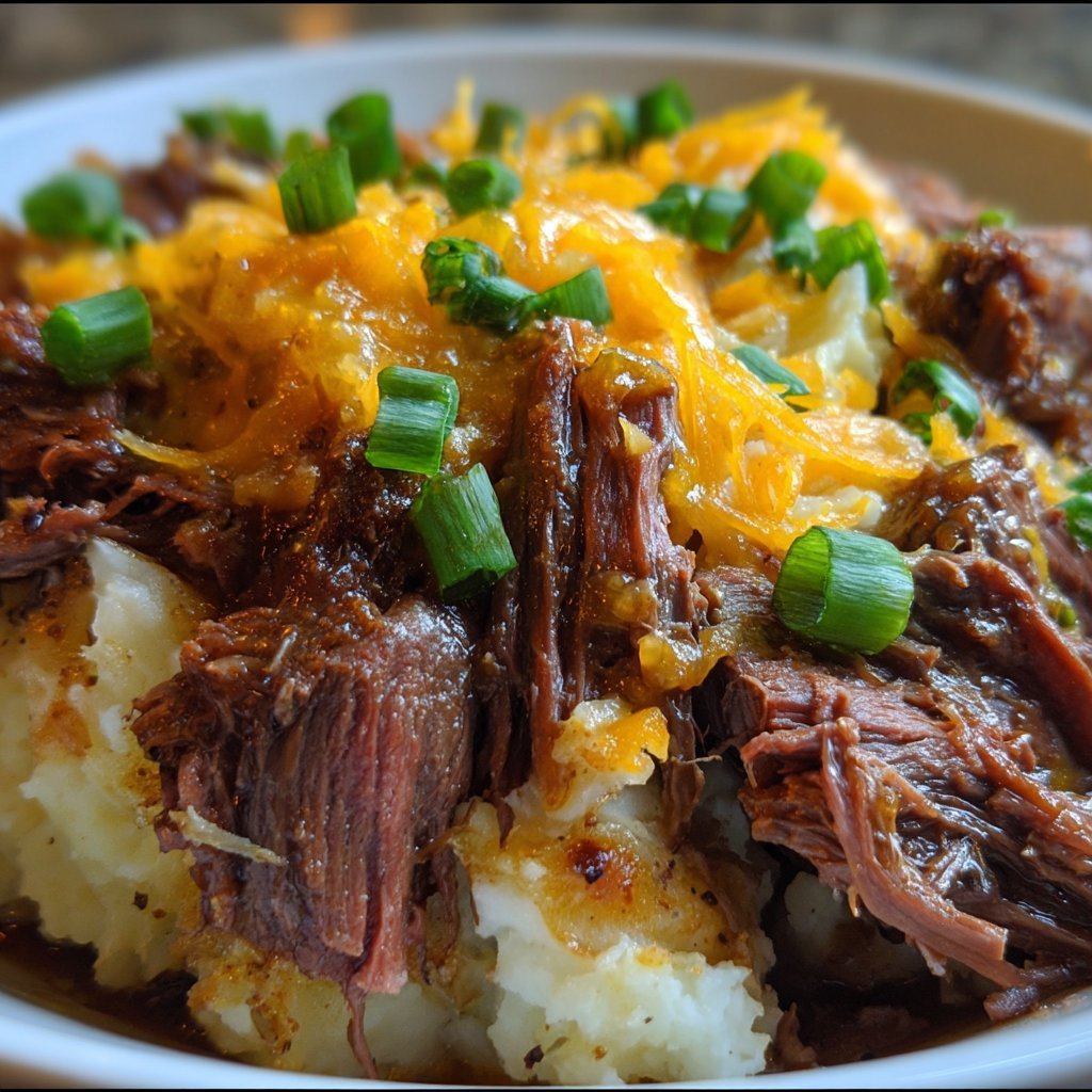 Crockpot Loaded Steak & Potato Bake