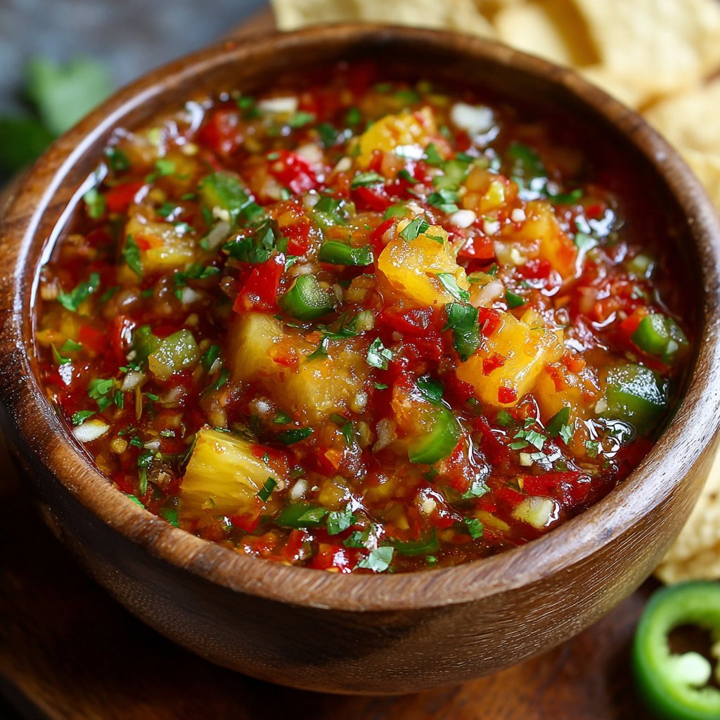 Sweet and Tangy Salsa with Pineapple and Jalapeño