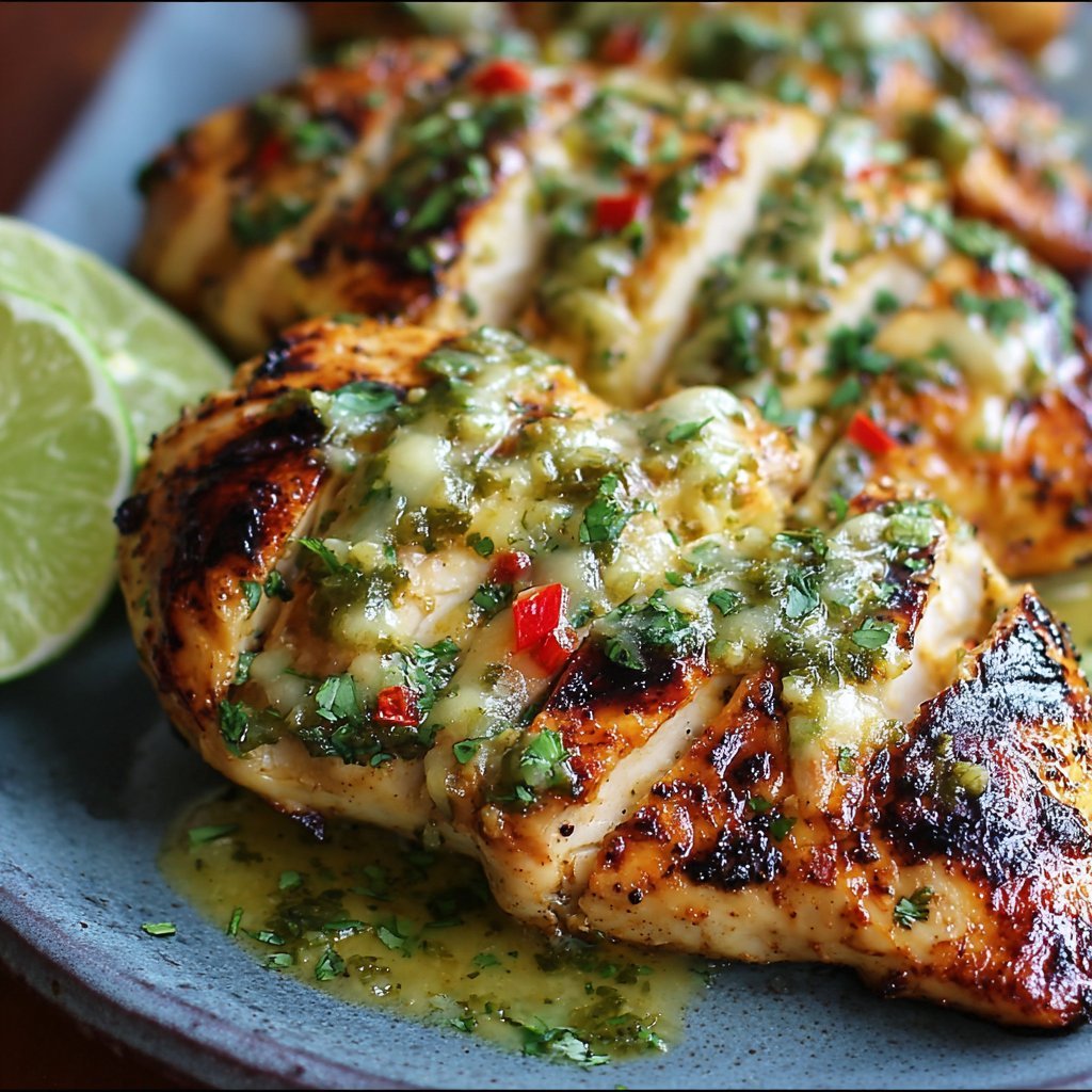Grilled Salsa Verde Pepper Jack Chicken Recipe