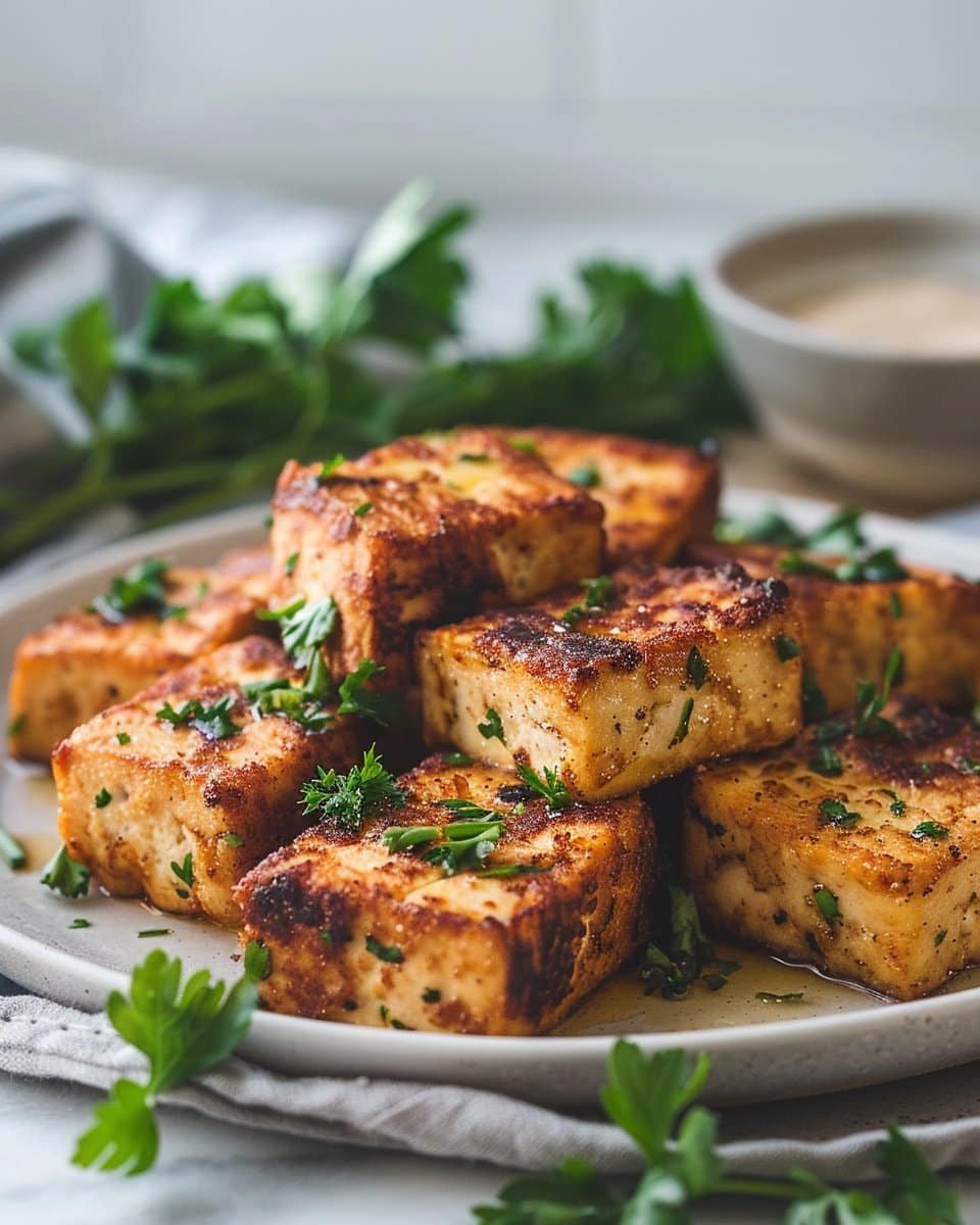 crispy Air Fryer Tofu with no oil