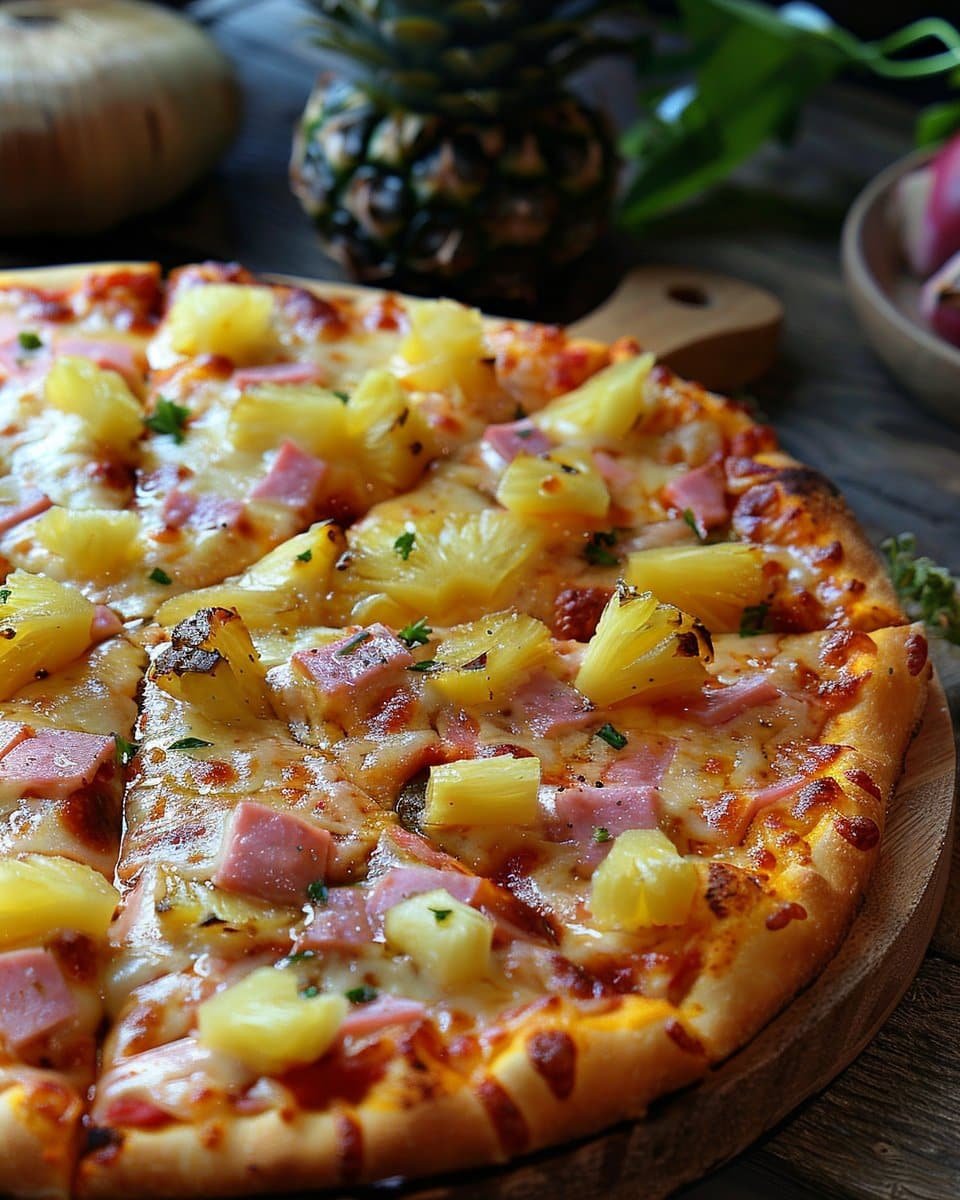 Hawaiian Pineapple Pizza