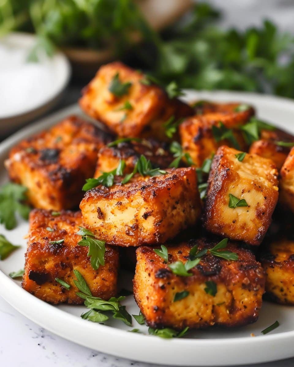 crispy Air Fryer Tofu with no oil