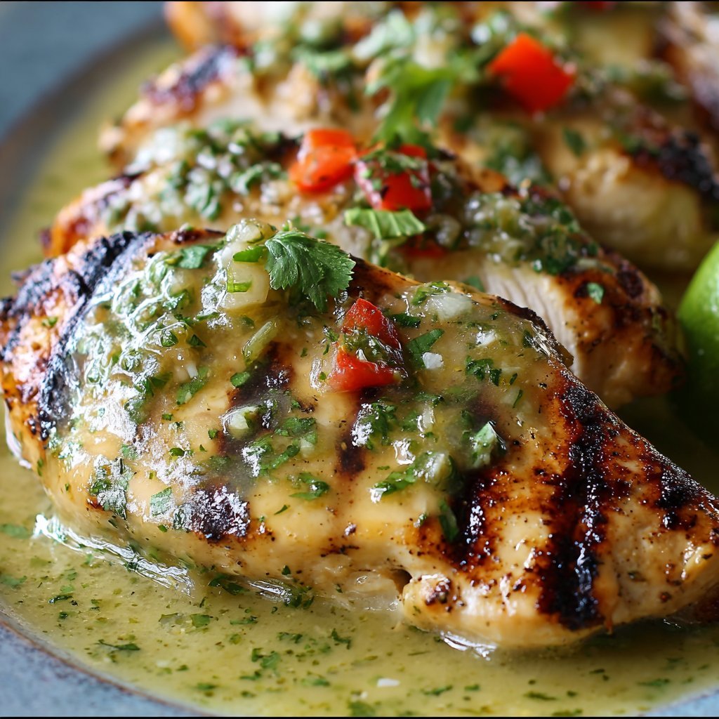 Grilled Salsa Verde Pepper Jack Chicken Recipe