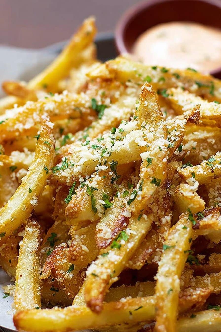 Air Fryer Garlic Parmesan French Fries