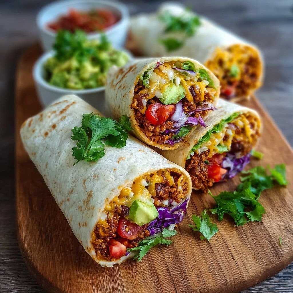 10-Minute Vegan Burrito Wraps