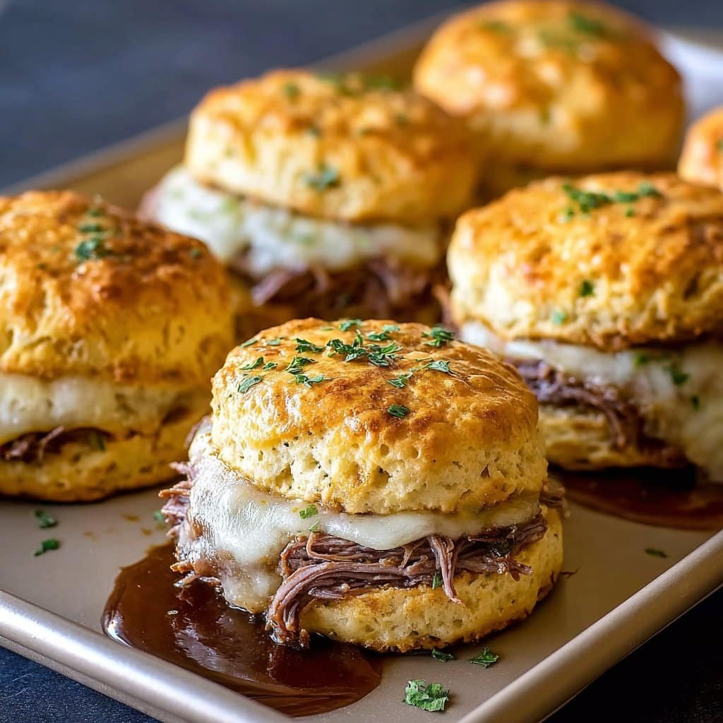 Baked French Dip Biscuits