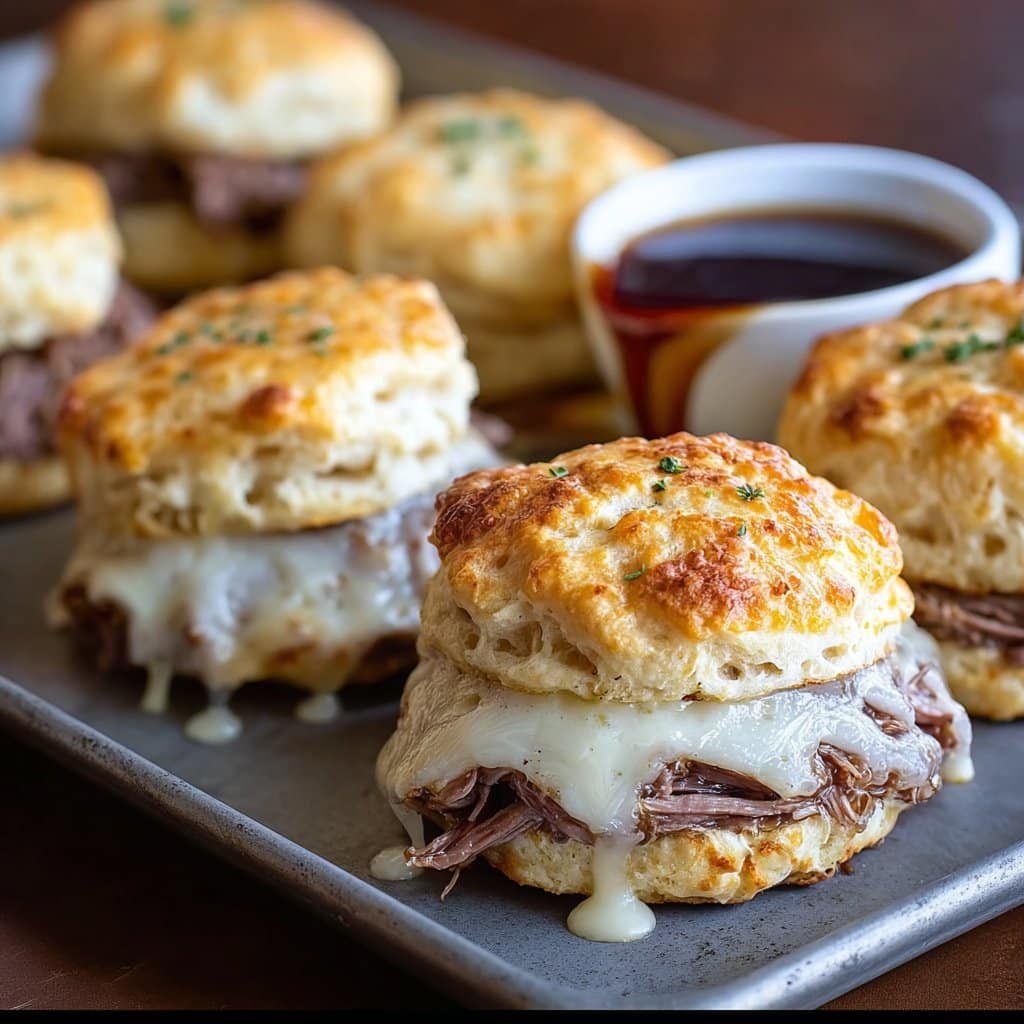 Baked French Dip Biscuits