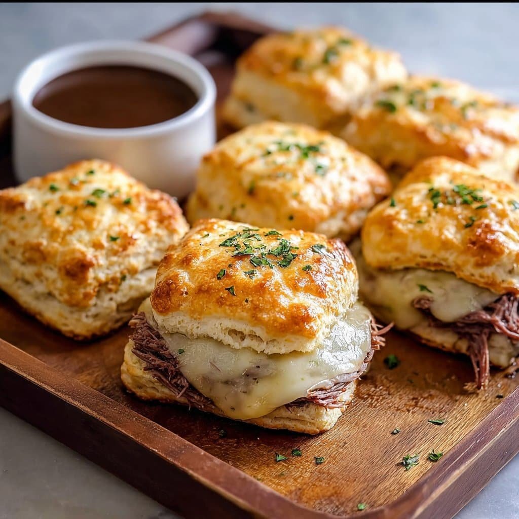Baked French Dip Biscuits