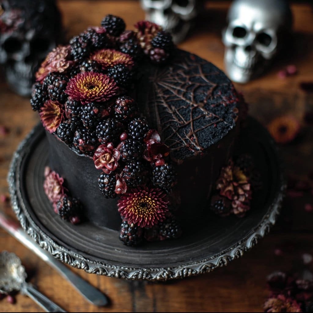 Black Velvet Halloween Cake