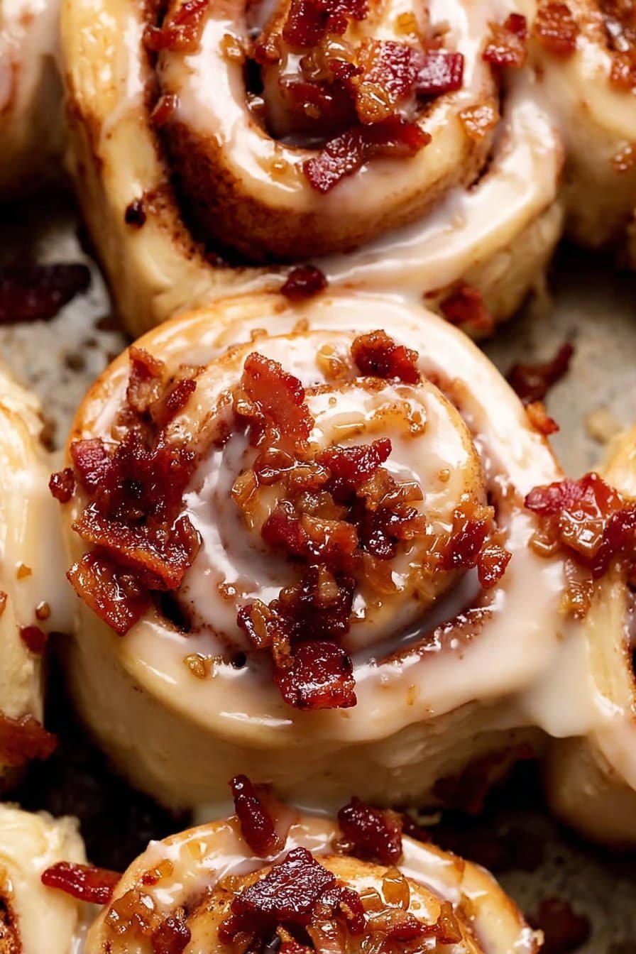 Bourbon Maple Bacon Cinnamon Rolls