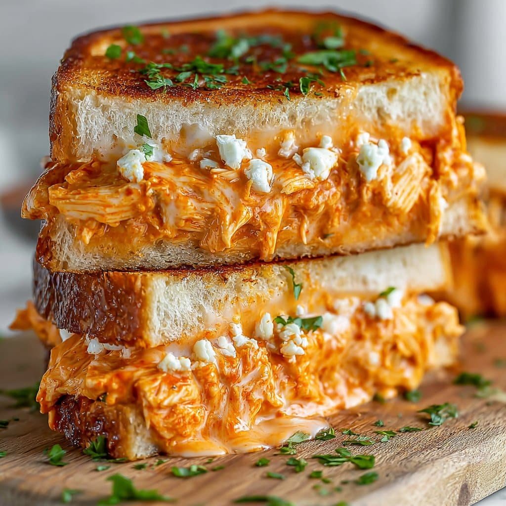 Buffalo Chicken Grilled Cheese Sandwich