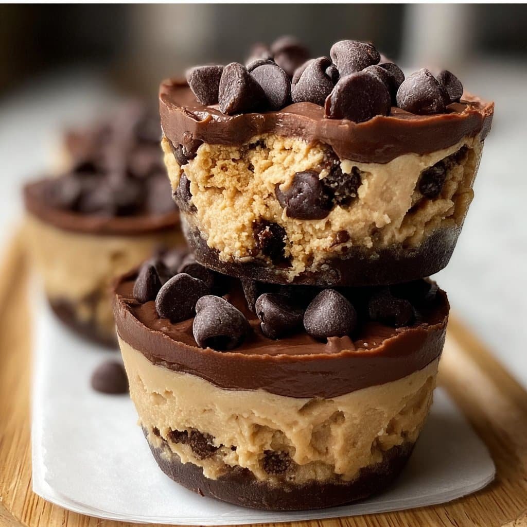 Chocolate Chip Cookie Dough Cups No Bake & Egg-free