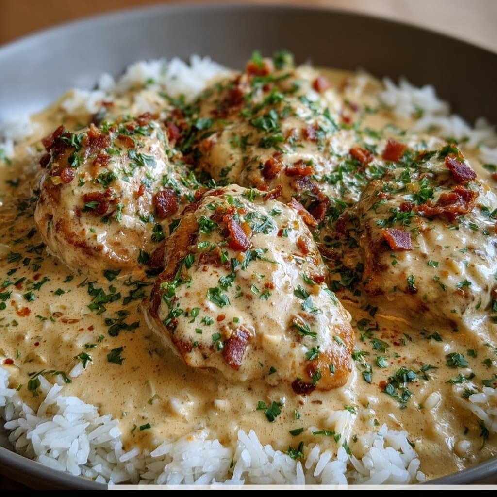 Creamy Creamy Smothered Chicken and Rice