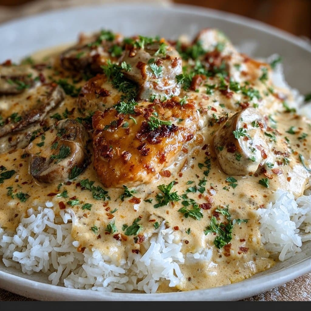 Creamy Creamy Smothered Chicken and Rice