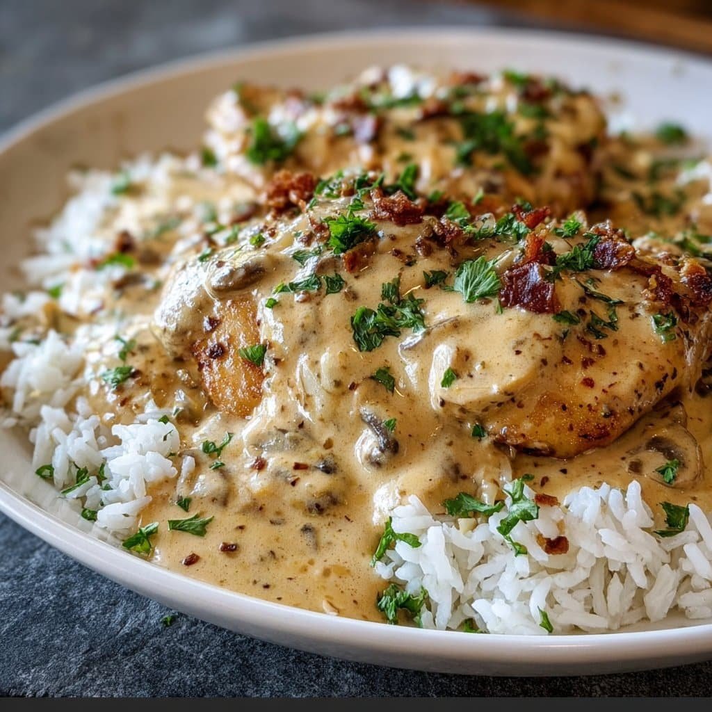 Creamy Creamy Smothered Chicken and Rice