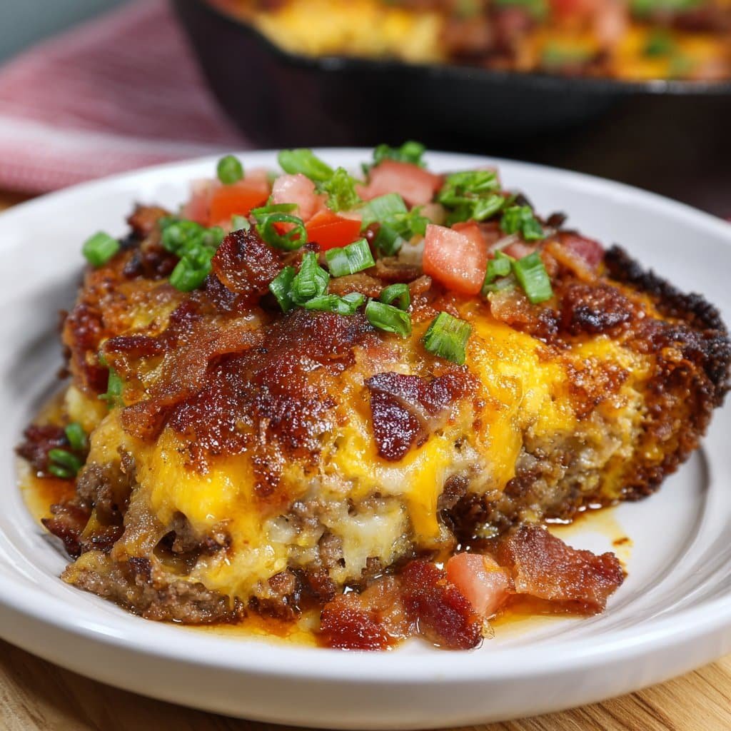 Low-Carb Bacon Cheeseburger Casserole