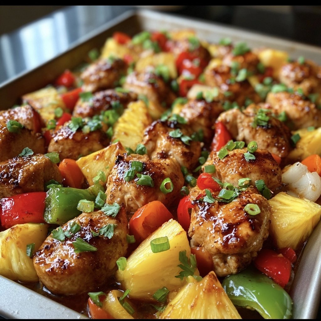 Hawaiian Chicken Sheet Pan