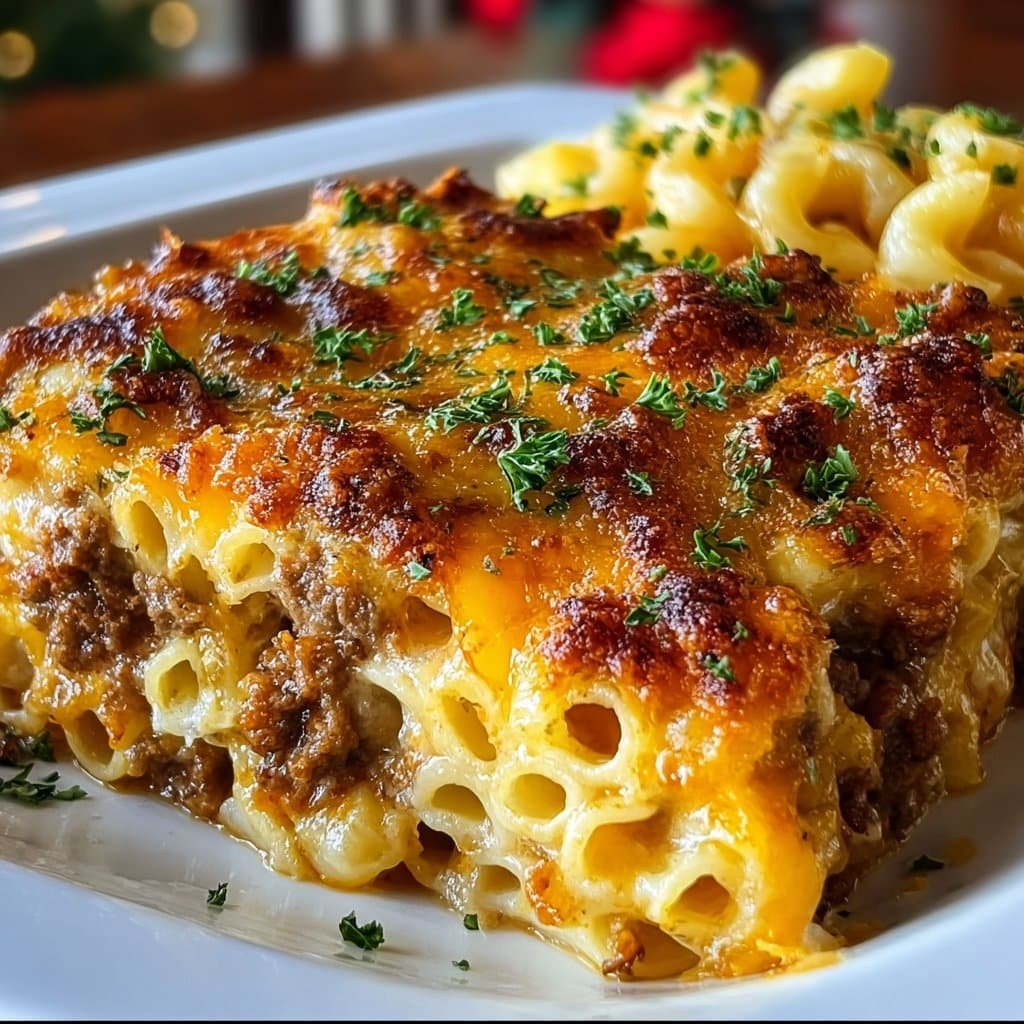 Meatloaf and Cheddar Shells Casserole