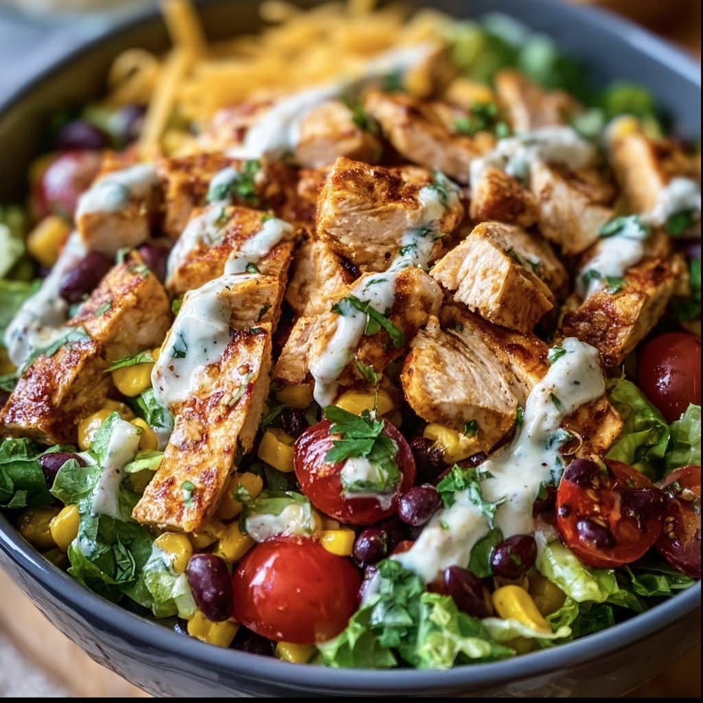 Easy Zesty Southwest Chicken Salad Bowl