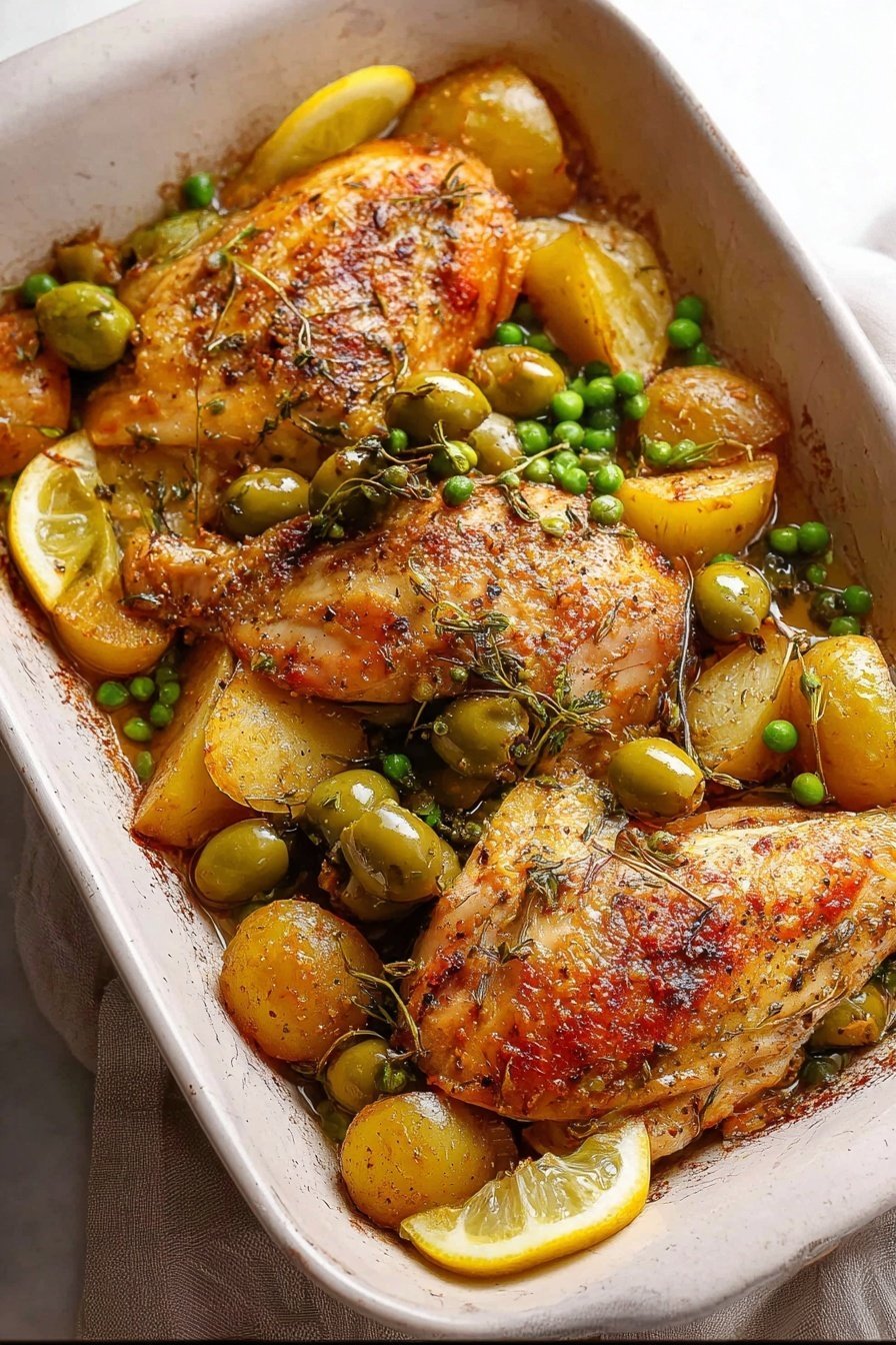 Oven-Baked Chicken with Green Olives
