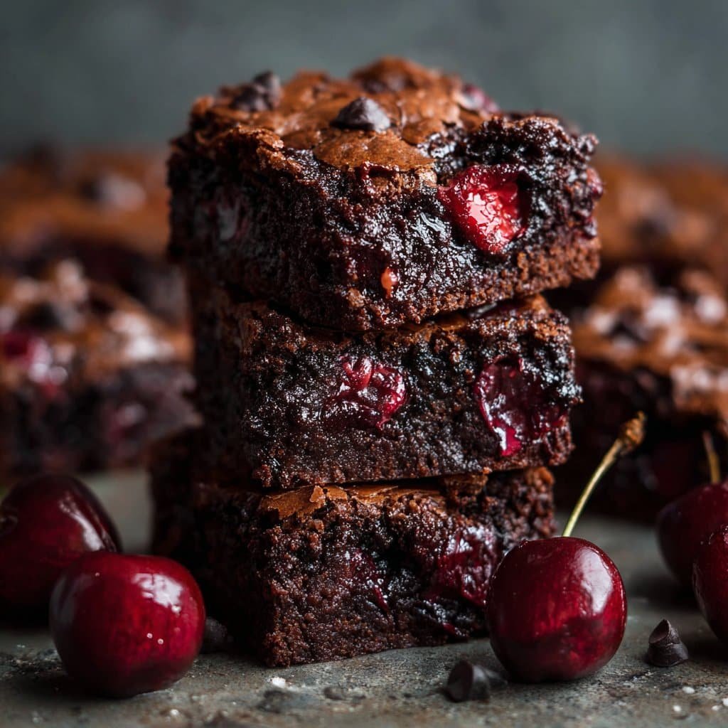 Roasted Cherry Brownies