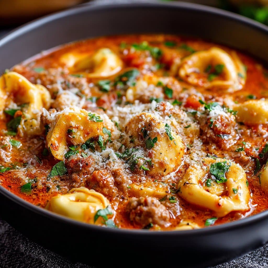 Sausage and Tortellini Soup Hearty Meal