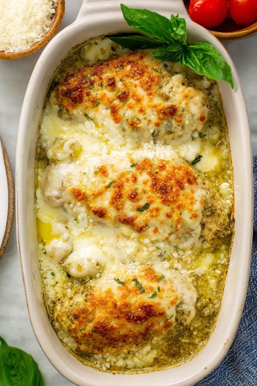 Cheesy Pesto Chicken