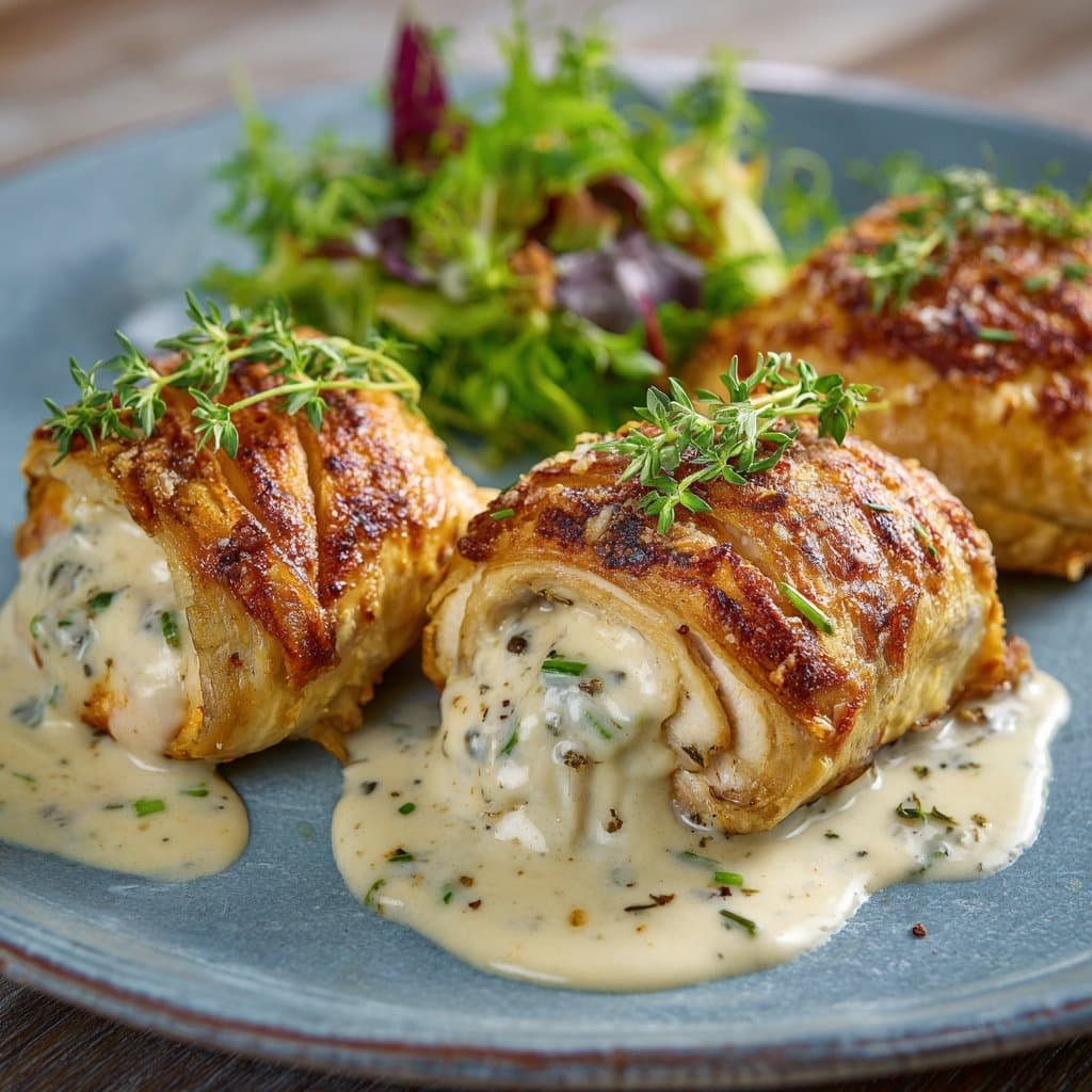 Chicken Pillows With Creamy Parmesan Sauce