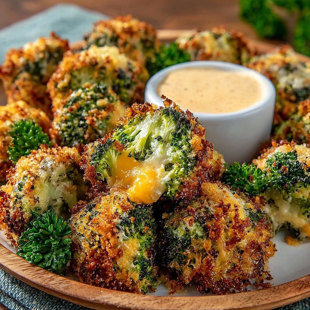 Crispy Air Fryer Broccoli Cheddar Poppers