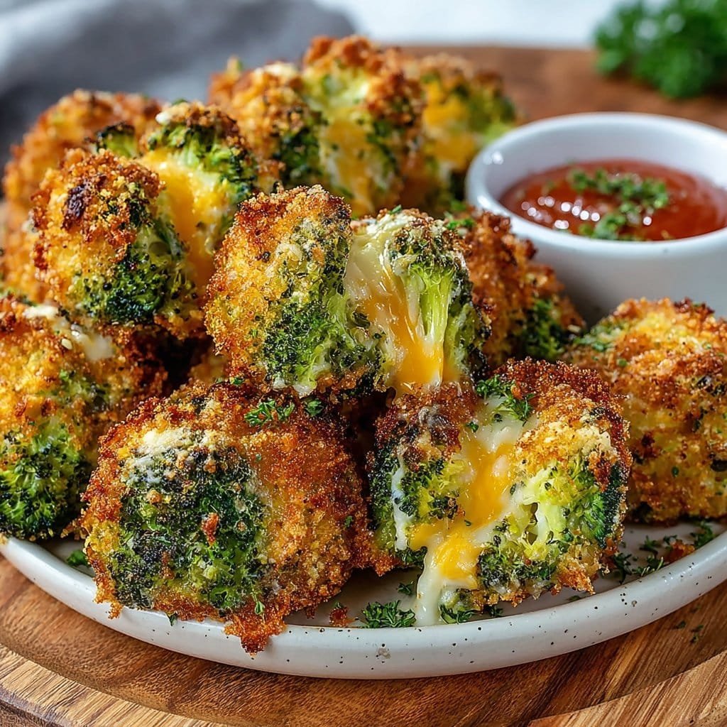 Crispy Air Fryer Broccoli Cheddar Poppers