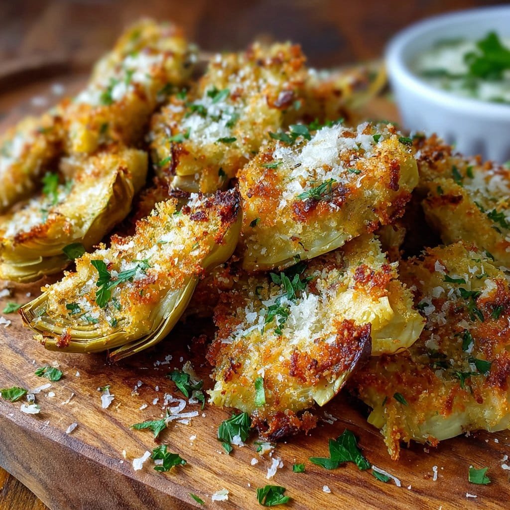 Crispy Parmesan Artichoke Hearts