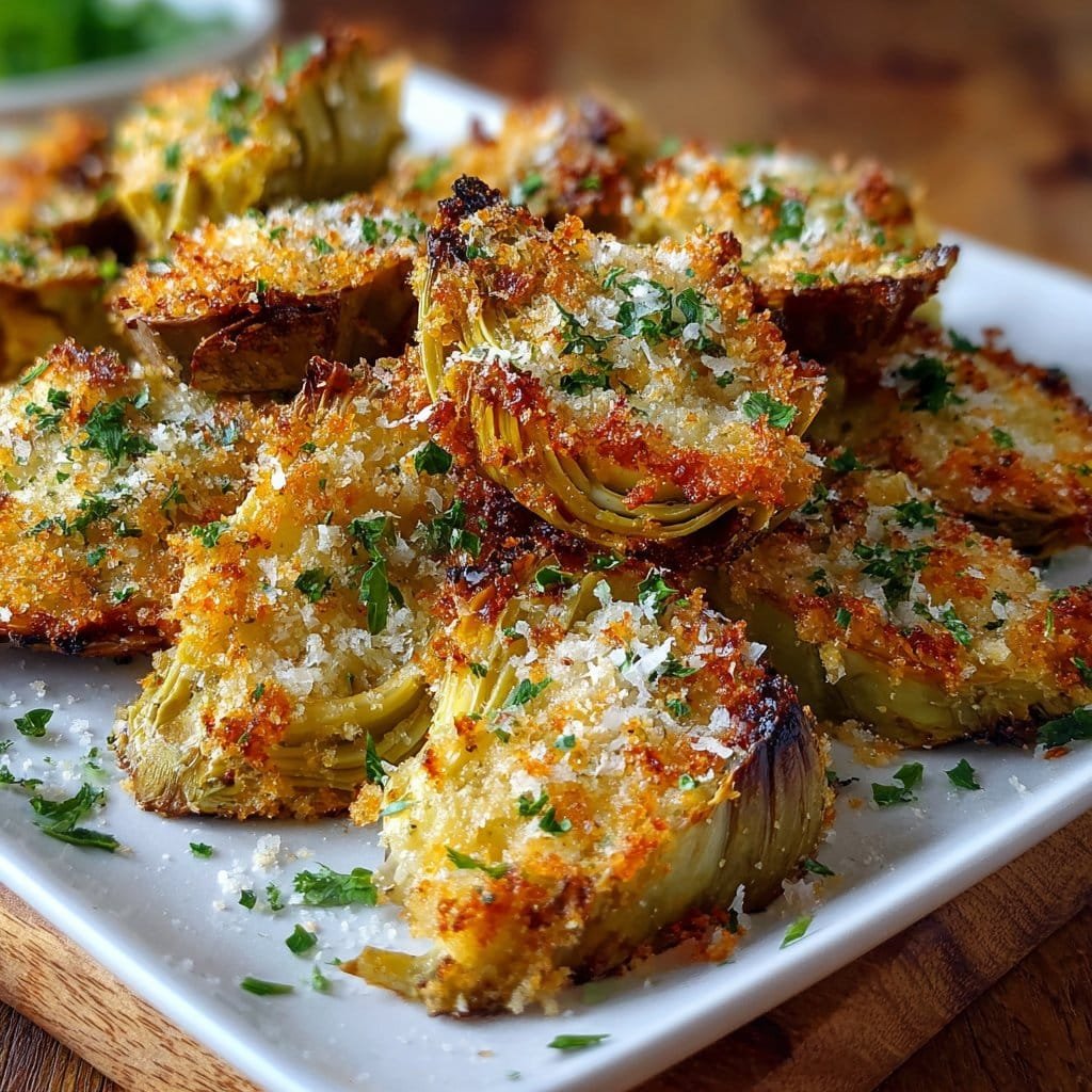 Crispy Parmesan Artichoke Hearts