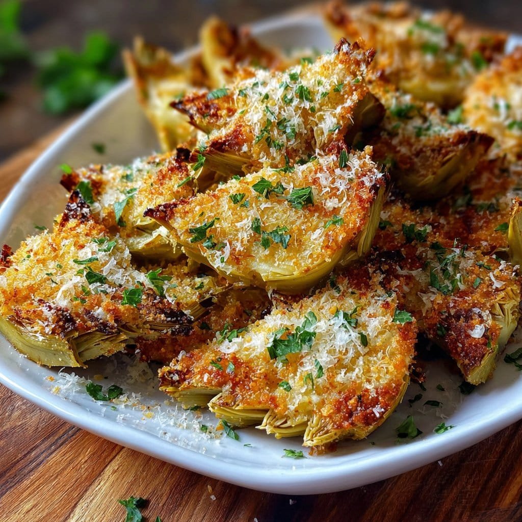 Crispy Parmesan Artichoke Hearts