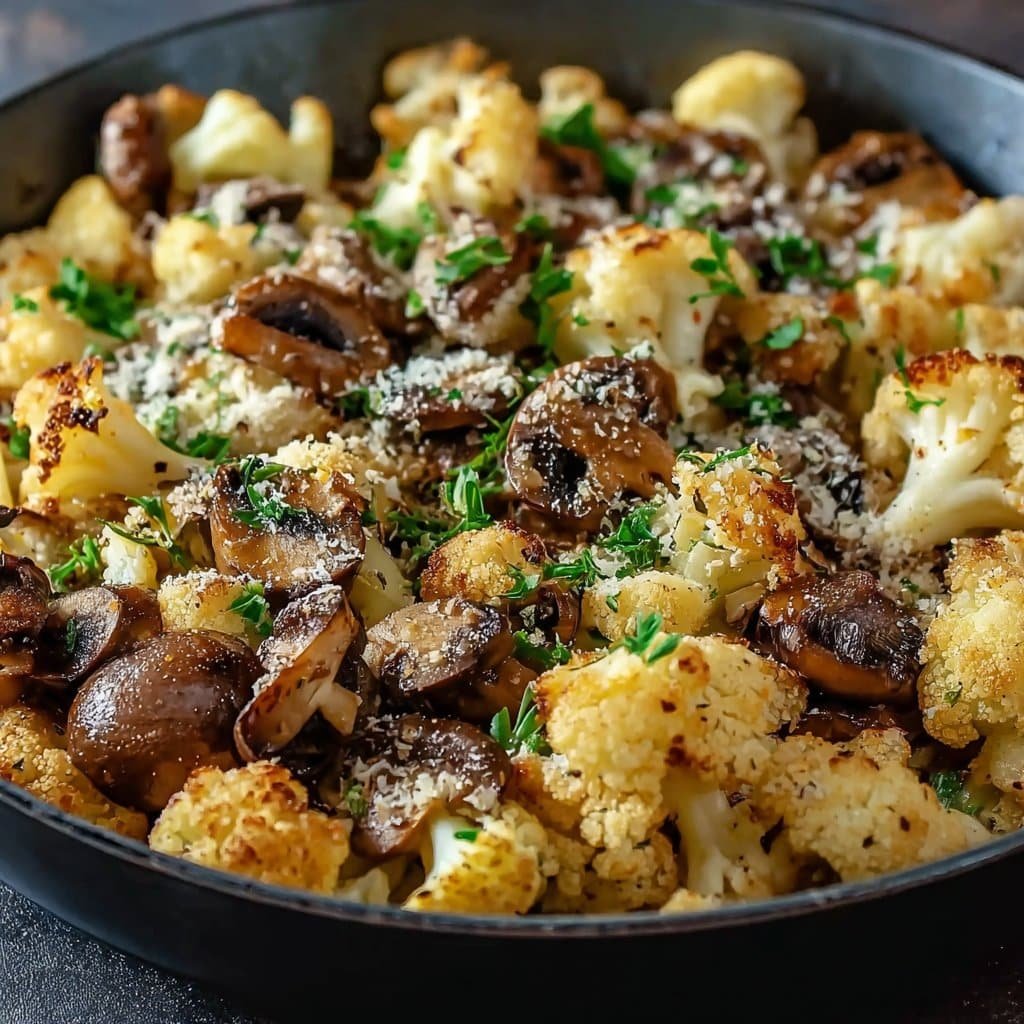 Garlic Cauliflower Mushroom Skillet: Quick & Delicious Dish