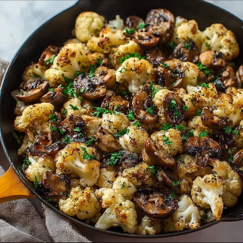 Garlic Cauliflower Mushroom Skillet: Quick & Delicious Dish