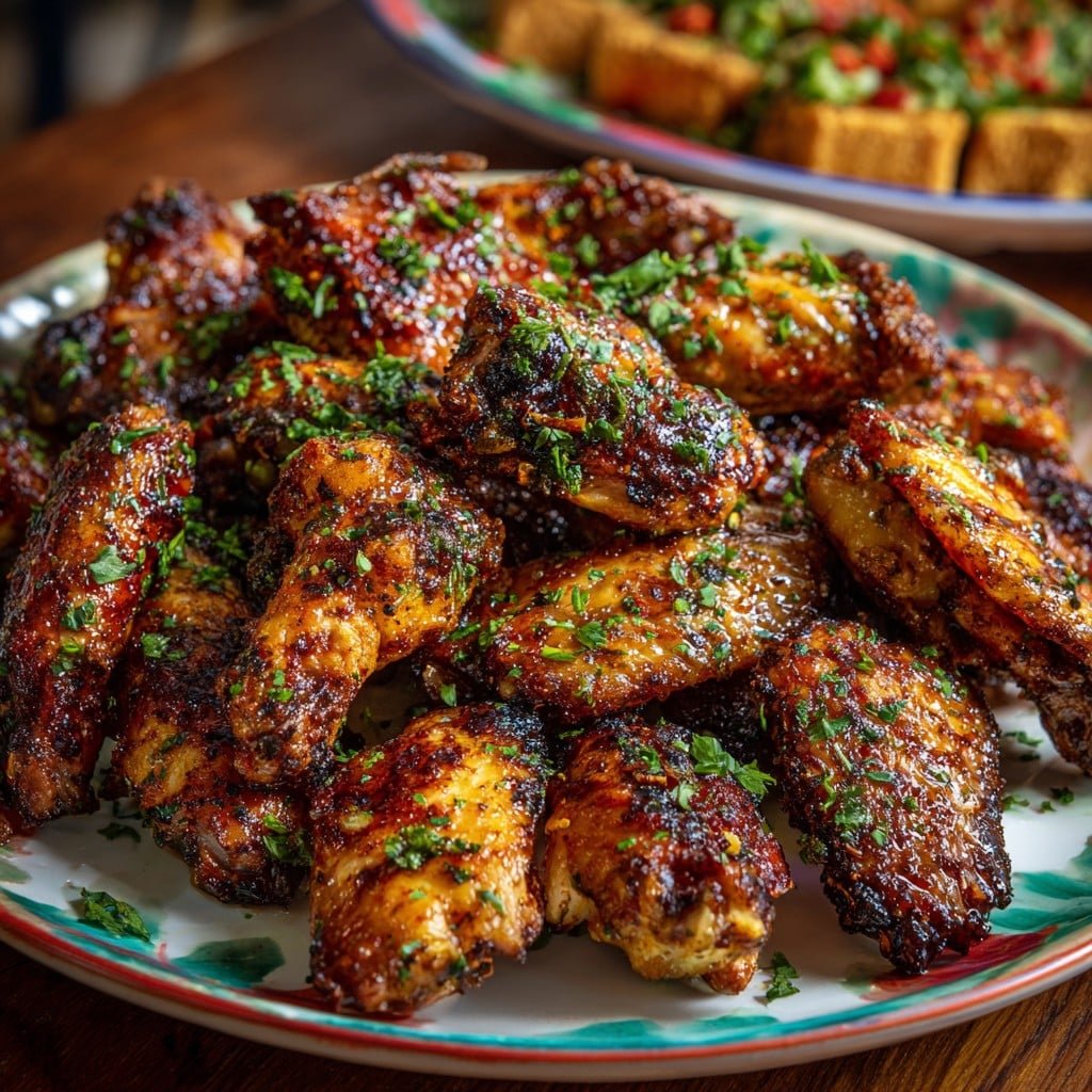 Cajun Garlic Chicken Wings Feast