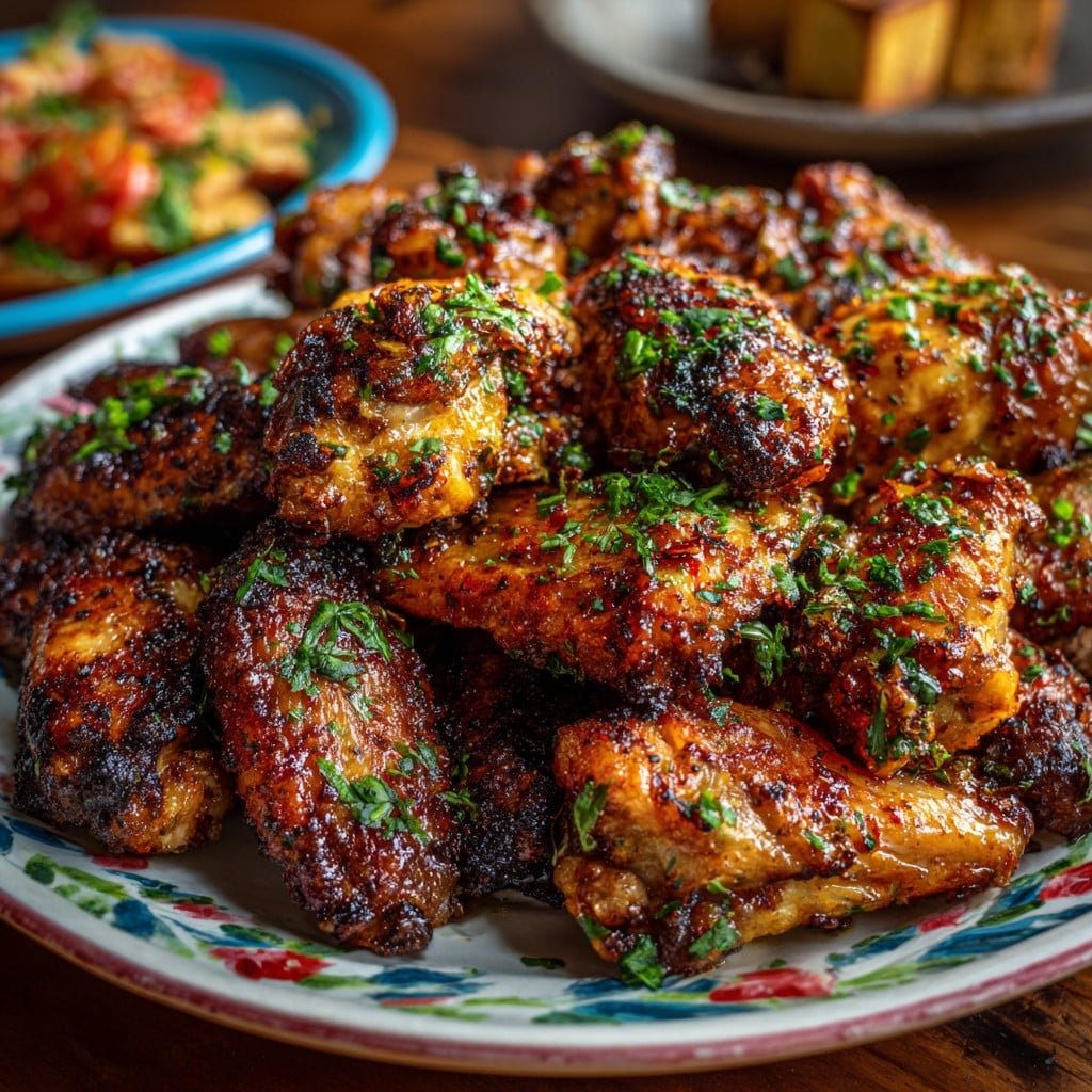 Cajun Garlic Chicken Wings Feast