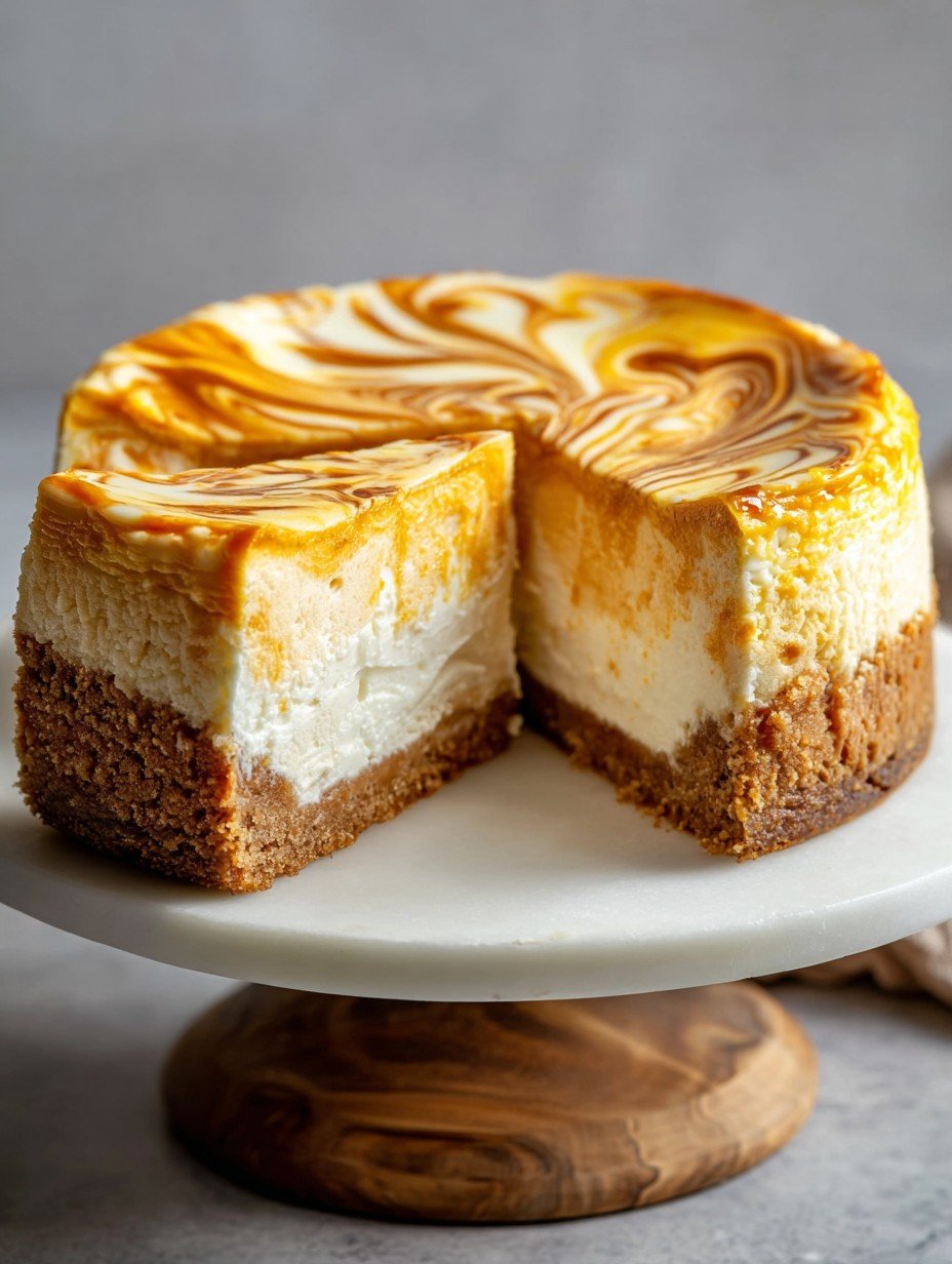 Cheesecake with Pumpkin Swirl